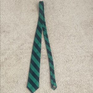 Classic Striped Green and Black Tie